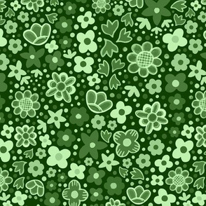 Floral Whimsy Green