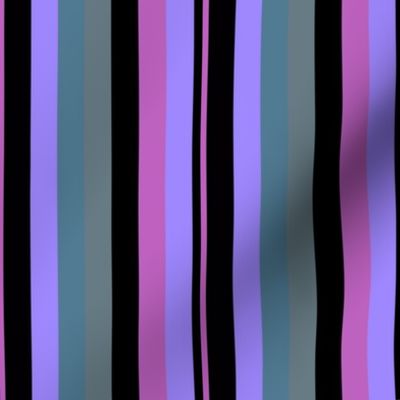 Black Gray Purple Pink Stripe