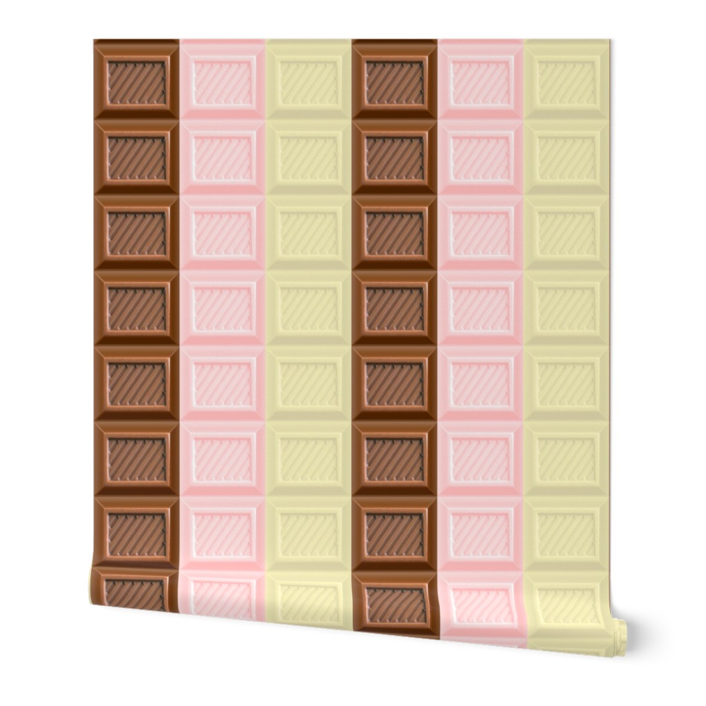 1 chocolate bar milk strawberry white brown pastel pink desserts candy sweets food kawaii cute egl elegant gothic lolita candies mixed flavors stripes