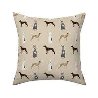 whippet simple dog breed fabric tan