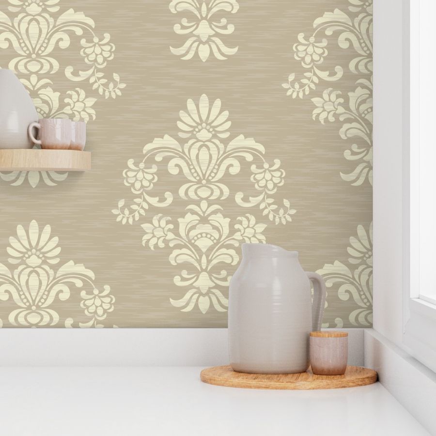 Damask Texture Beige