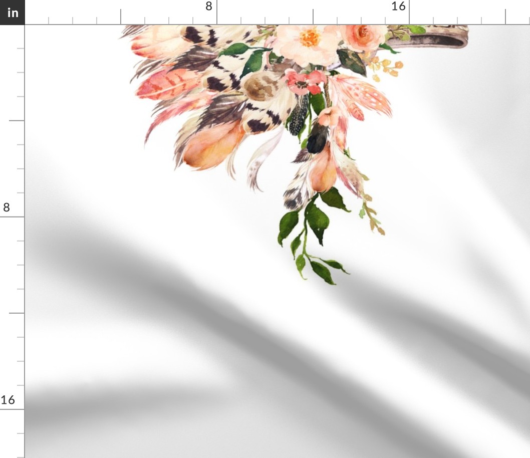 2 to 1 yard /  28" illustration Peach Headdress