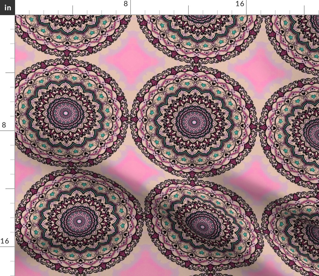 Mandala Pink Sweetheart Watercolor