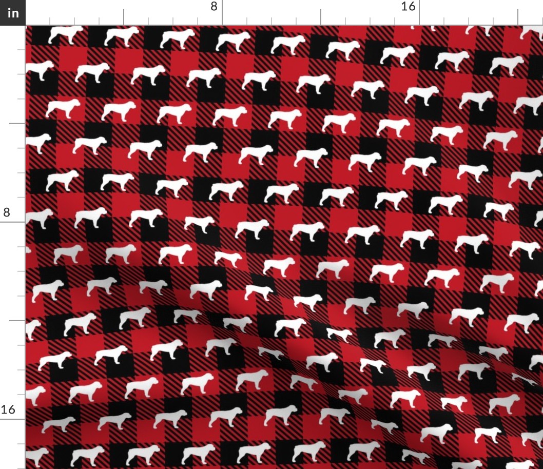 American Bulldog Buffalo Plaid