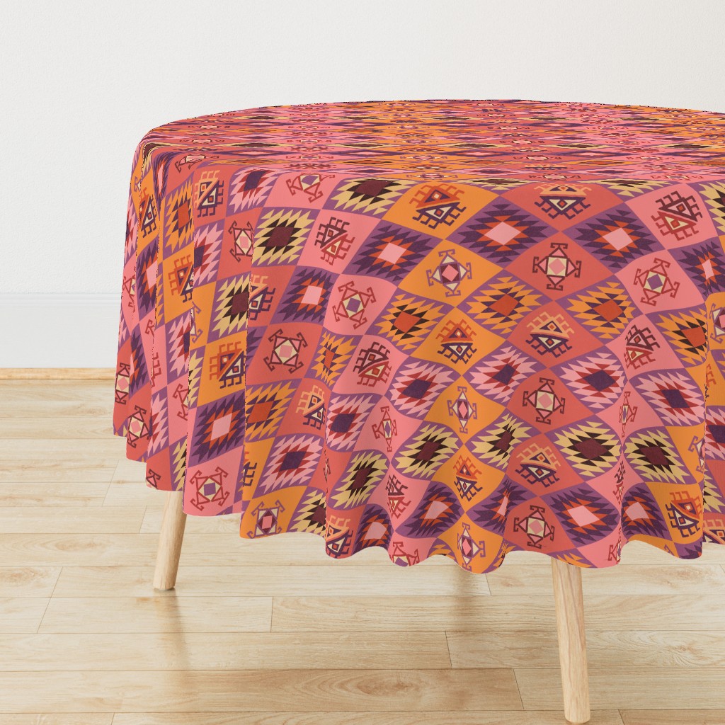   Diamond Kilim - Pink - Texture