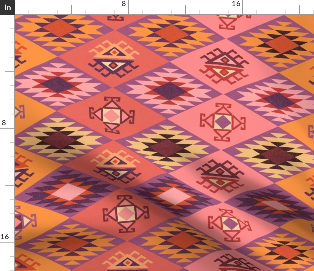   Diamond Kilim - Pink - Texture