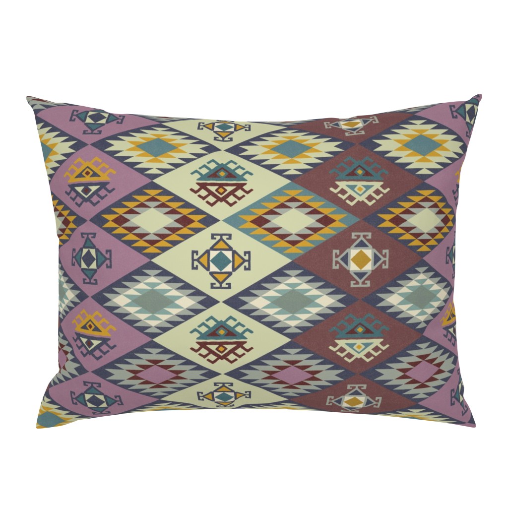 Diamond Kilim - Purple - Texture