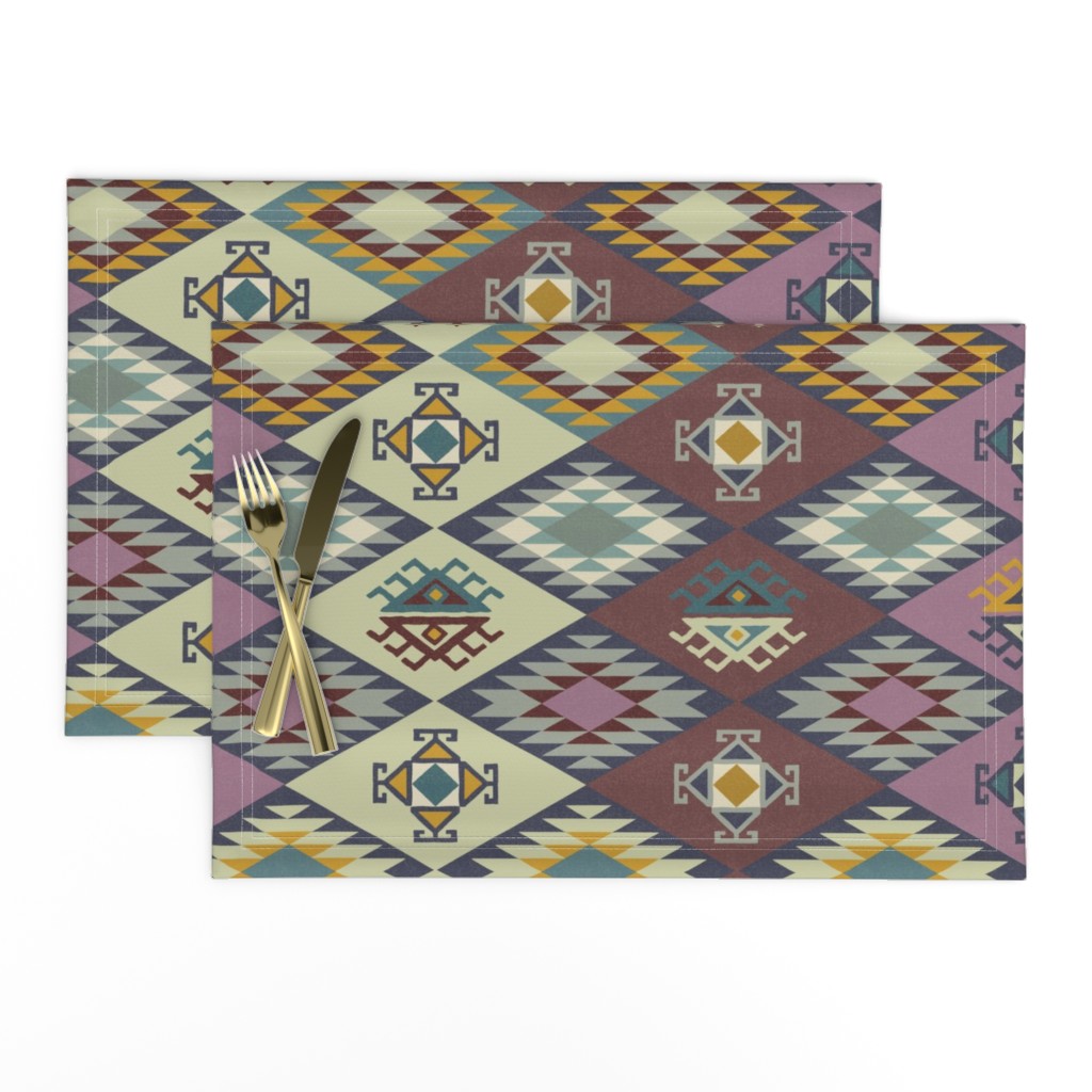 Diamond Kilim - Purple - Texture