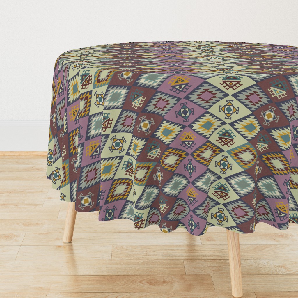 Diamond Kilim - Purple - Texture