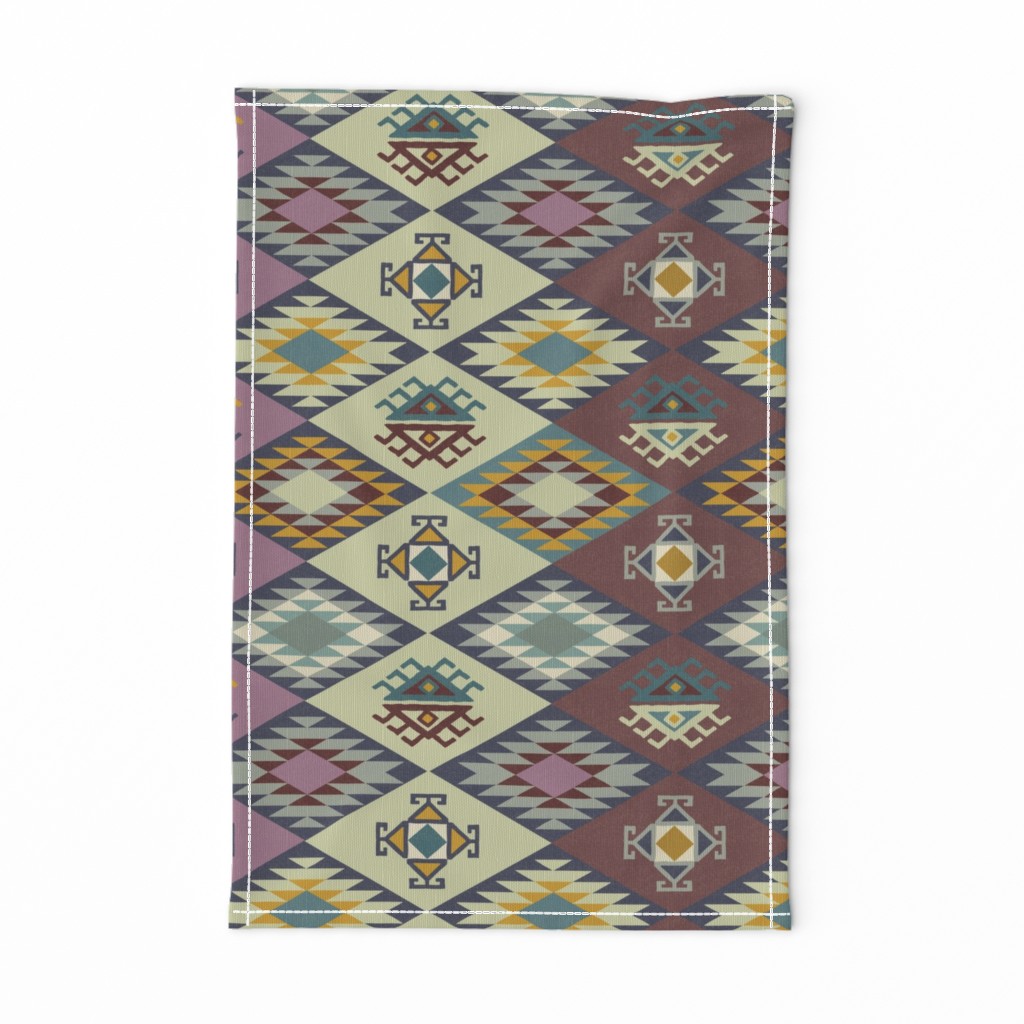 Diamond Kilim - Purple - Texture