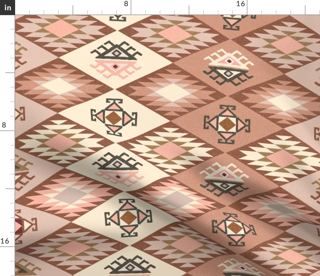 Diamond Kilim - Rose - Texture