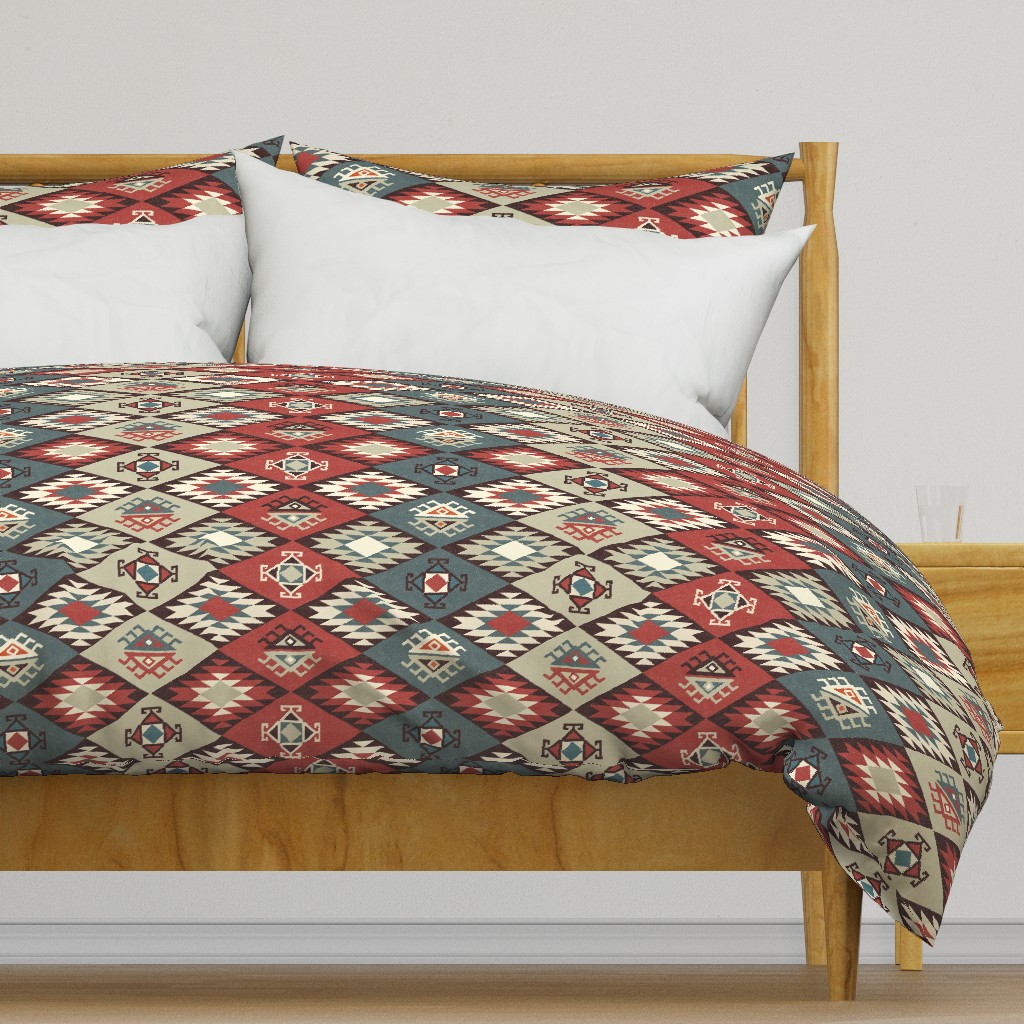 Diamond Kilim - Vintage American - Texture