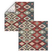 Diamond Kilim - Vintage American - Texture