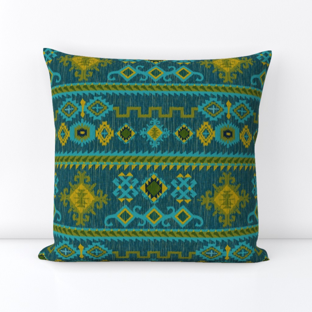 Kilim in ocean tones