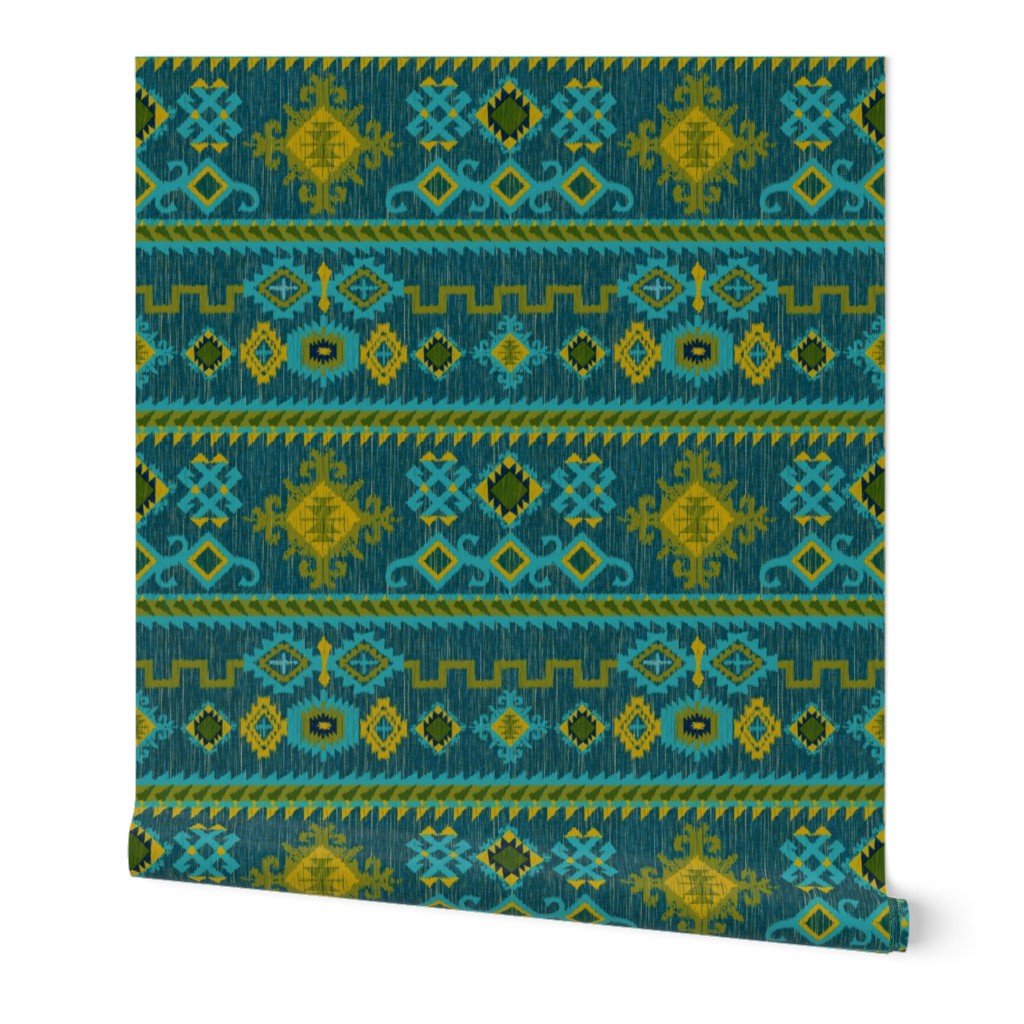 Kilim in ocean tones