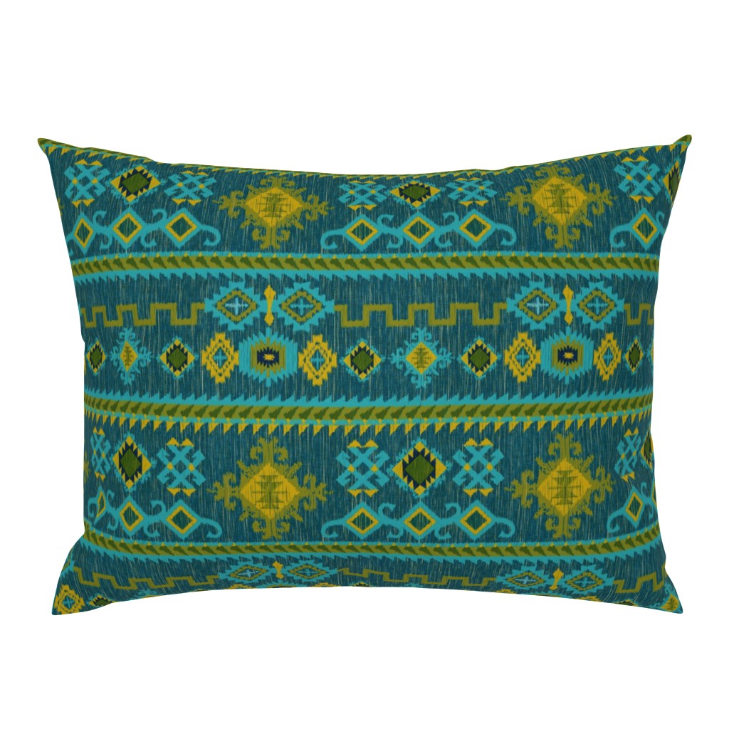 Kilim in ocean tones