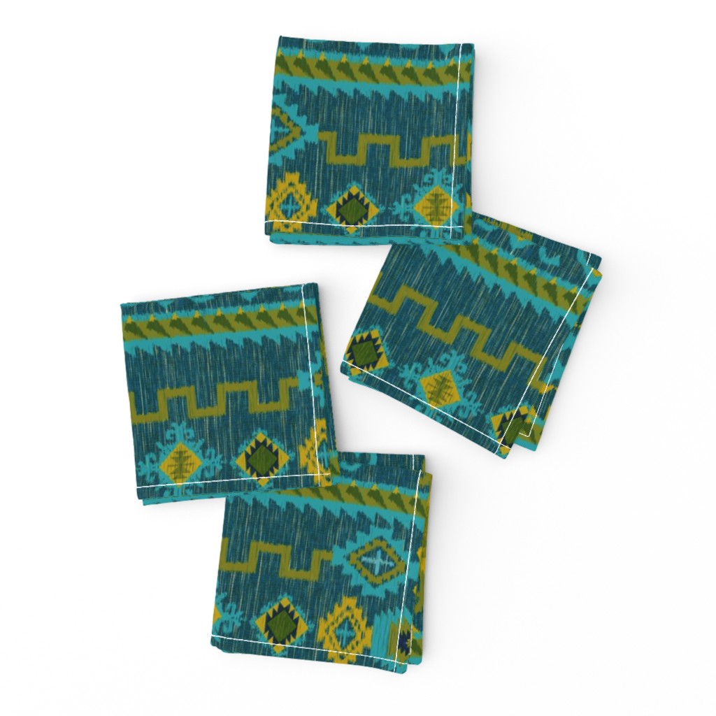 Kilim in ocean tones