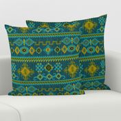 Kilim in ocean tones