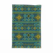 Kilim in ocean tones