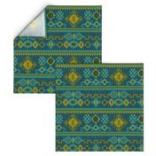 Kilim in ocean tones