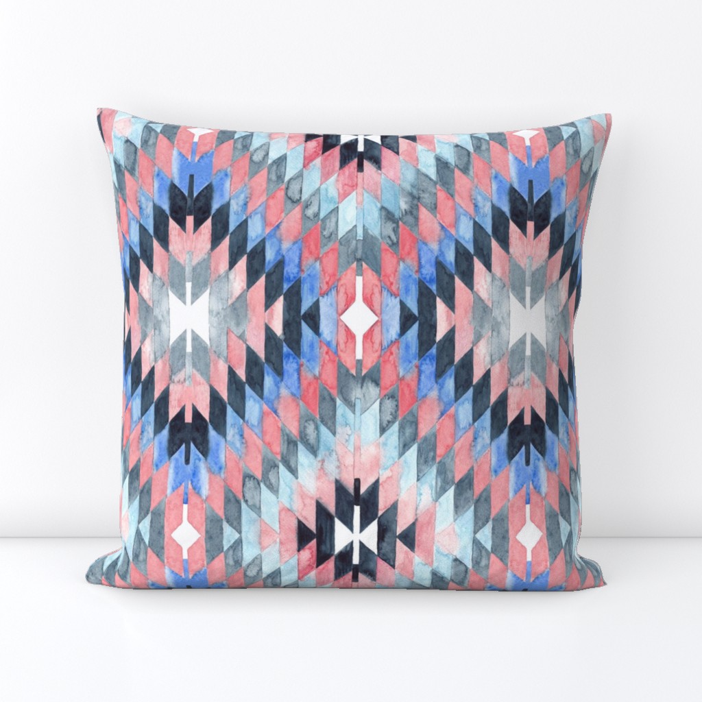 Diamond Kilim Watercolor