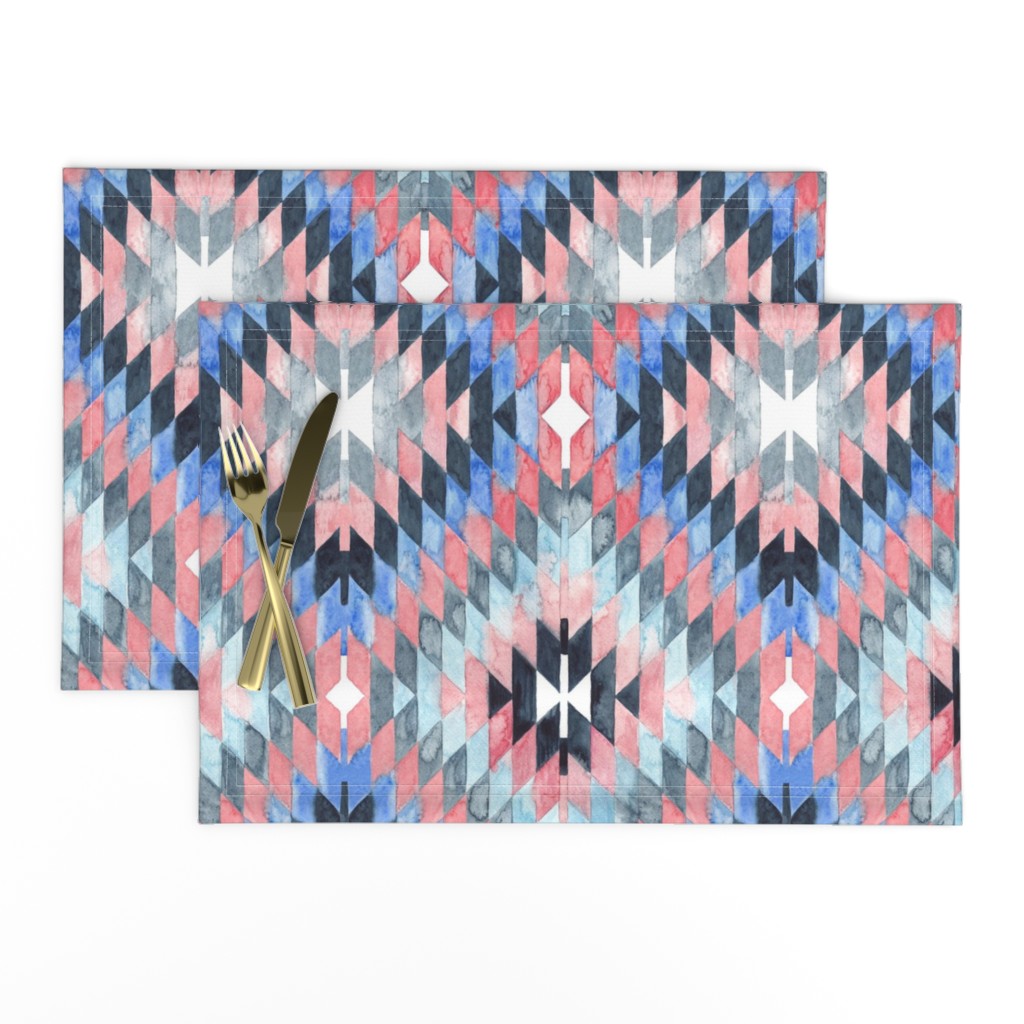 Diamond Kilim Watercolor