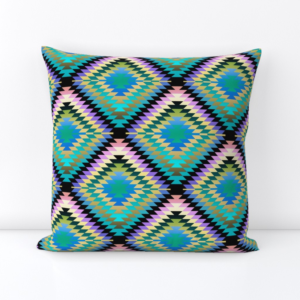 Pastel Gradient Rainbow Kilim Eye