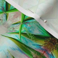 BNS8 - Stained Glass  Shards in Aqua, Green and Mauve