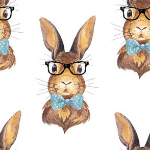 8" BUNNY WITH GLASSES 