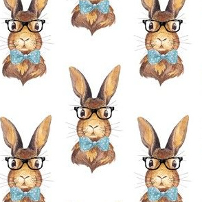 4" BUNNY WITH GLASSES 
