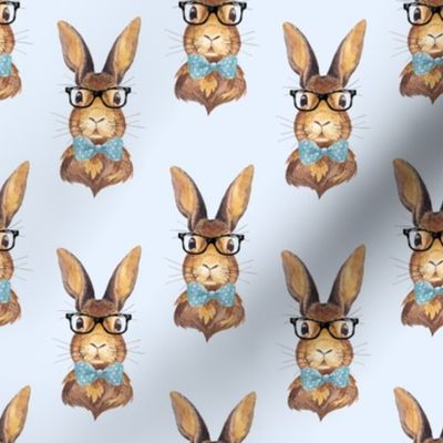 4" BUNNY WITH GLASSES / BLUE