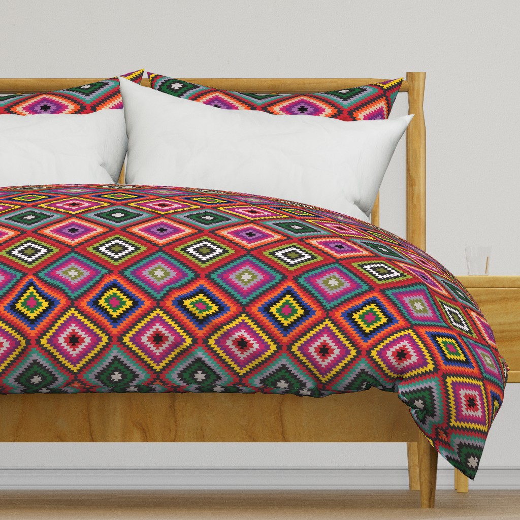 Modern Kilim - bright rainbow, Medium scale