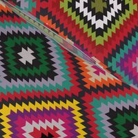 Modern Kilim - bright rainbow, Medium scale