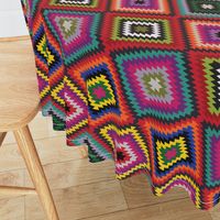 Modern Kilim - bright rainbow, Medium scale