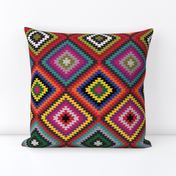 Modern Kilim - bright rainbow, Medium scale