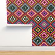 Modern Kilim - bright rainbow, Medium scale