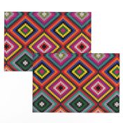 Modern Kilim - bright rainbow, Medium scale