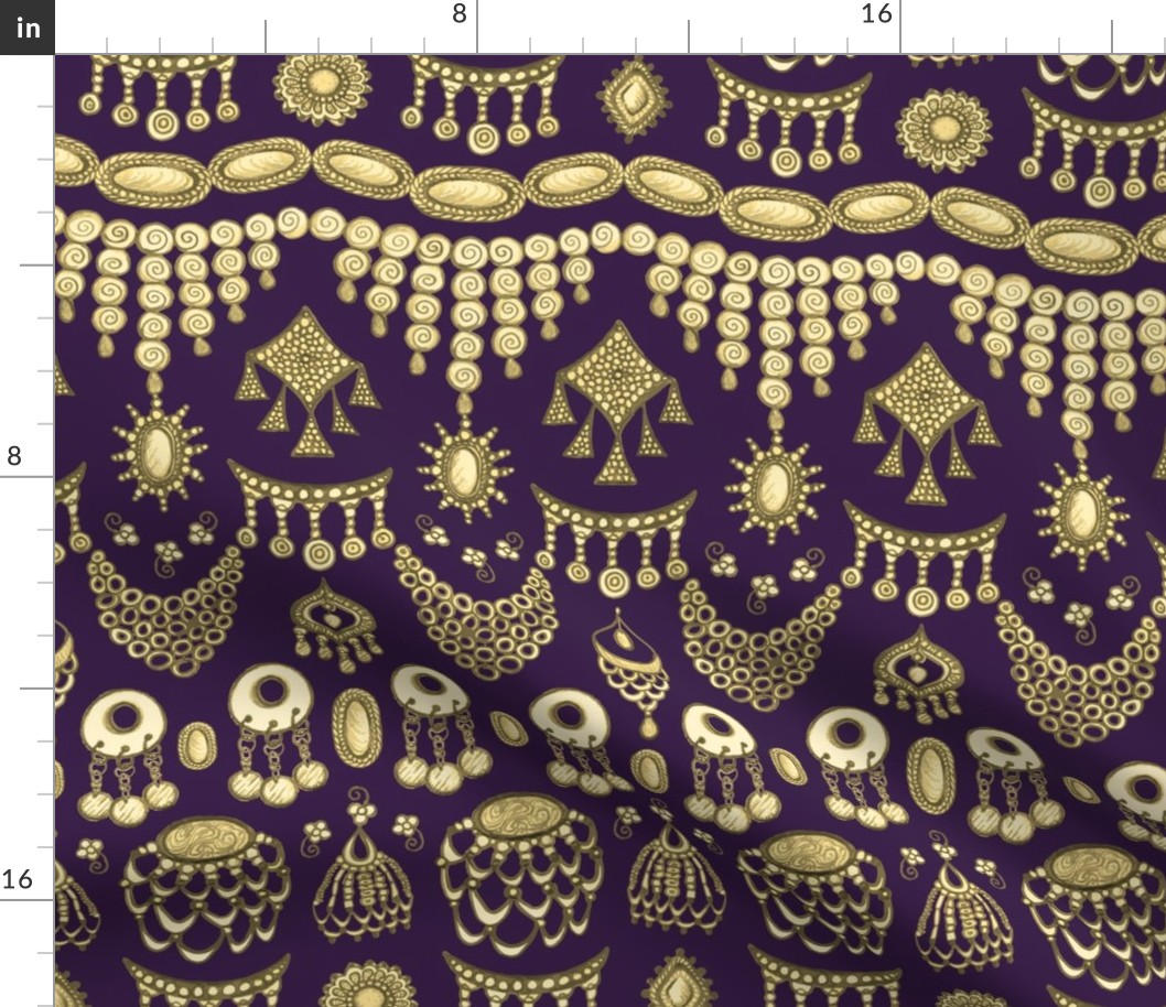 Bohemian Jewels Violet and Gold large scale