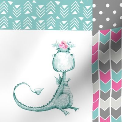 Little & Fierce Dragon - Wholecloth Cheater Quilt 