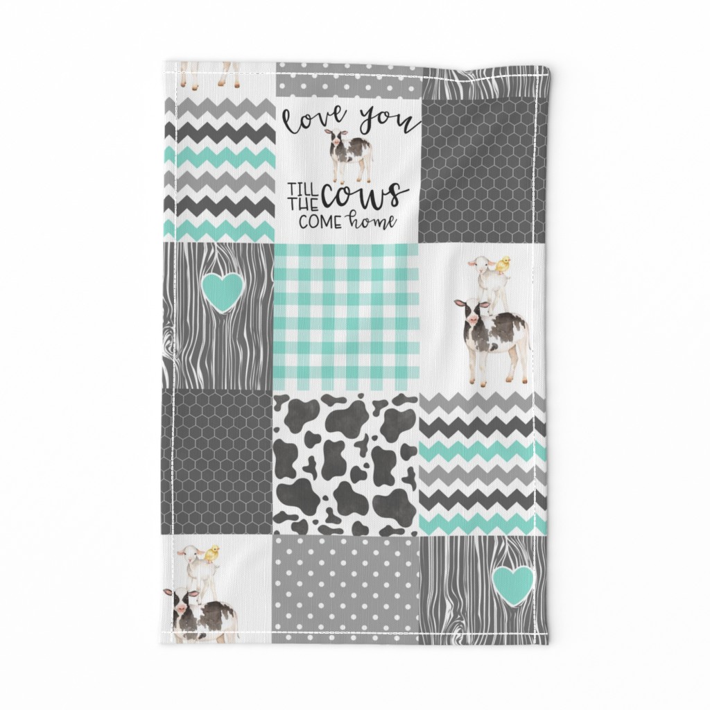 Farm / Love you till the cows come home - wholecloth cheater quilt