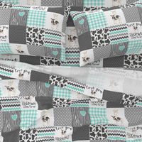 Farm / Love you till the cows come home - wholecloth cheater quilt