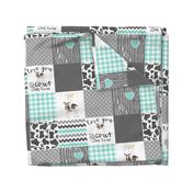 Farm / Love you till the cows come home - wholecloth cheater quilt