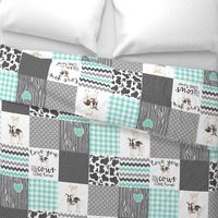 Farm / Love you till the cows come home - wholecloth cheater quilt