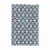 Thunderbird Kilim Watercolor //  bohemian tribal kilim arrows aztec boho diamond watercolor fabric