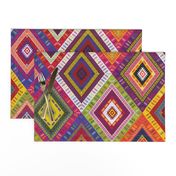 Kilim Diamonds - bright rainbow