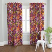 Kilim Diamonds - bright rainbow