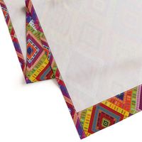 Kilim Diamonds - bright rainbow