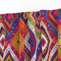 Kilim Diamonds - bright rainbow