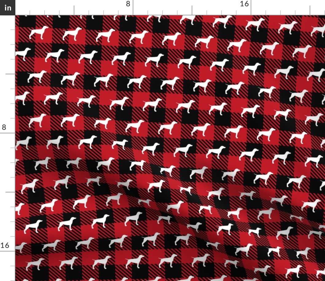 German Pointer Buffalo Plaid