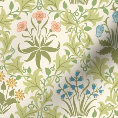 The William Morris Collection ~ Celandine ~ Original on Queen Anne's Lace